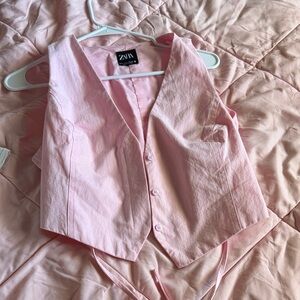 Zara Light Pink Sleeveless Vest